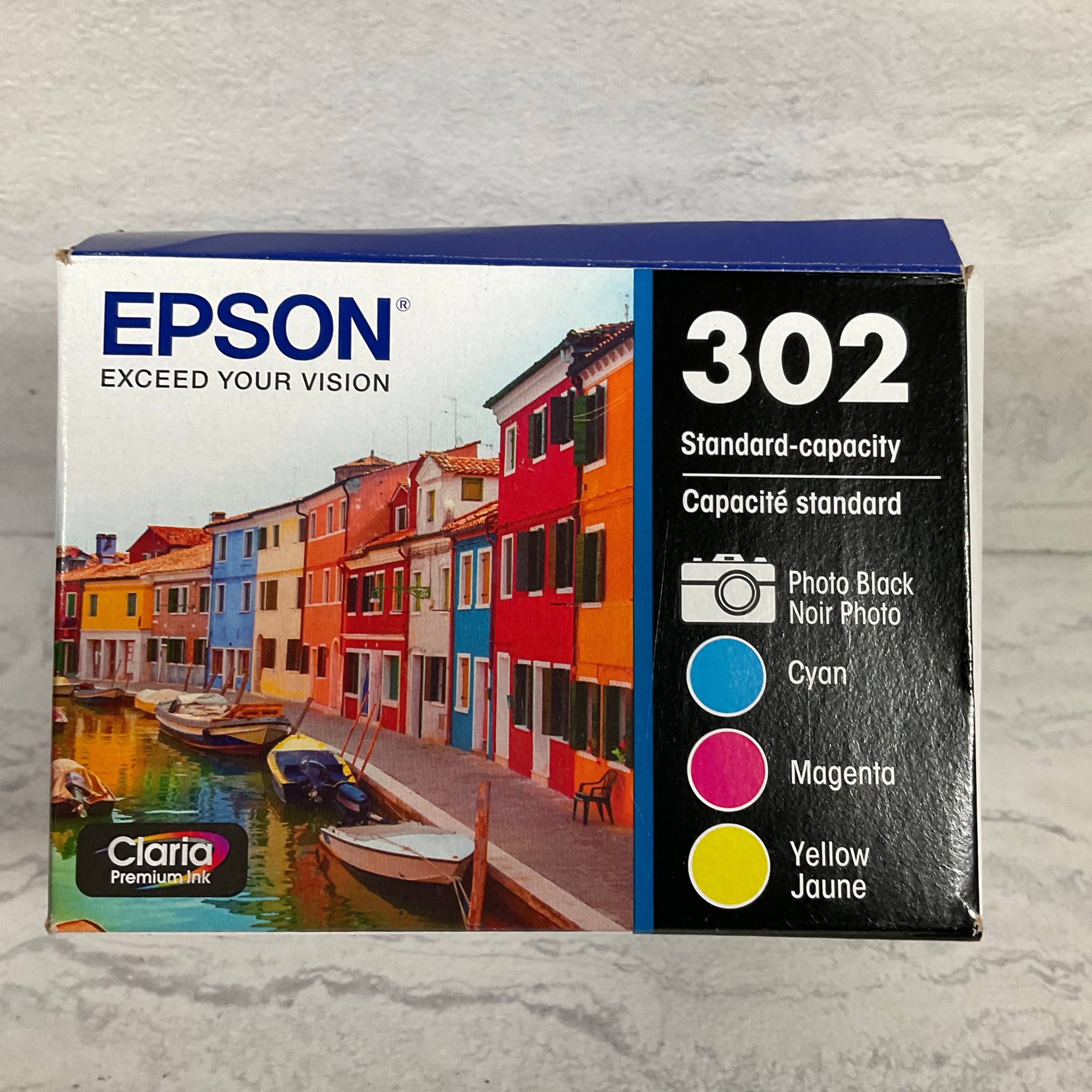 EPSON T302 Claria Premium Ink Standard Capacity Color Combo Pack (T302520-S) (7199659131118)